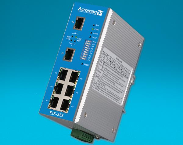 Acromag EIS-358 Ethernet Industrial Switch with Super-Ring Output