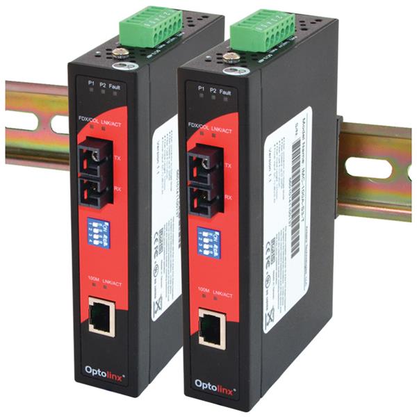 Acromag IMC-100A-M-T 10/100BaseTX to 100BaseFX Industrial Media Converter