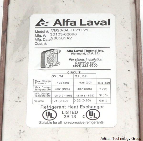 CB26-34H Alfa Laval (F21F21 Brazed Heat Exchanger) | ArtisanTG™