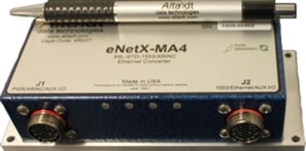 Alta Data Technologies ENETX-MA4-1D4 Rugged, Multi-Channel 1553 and ARINC for Real-Time Ethernet Connectivity Module