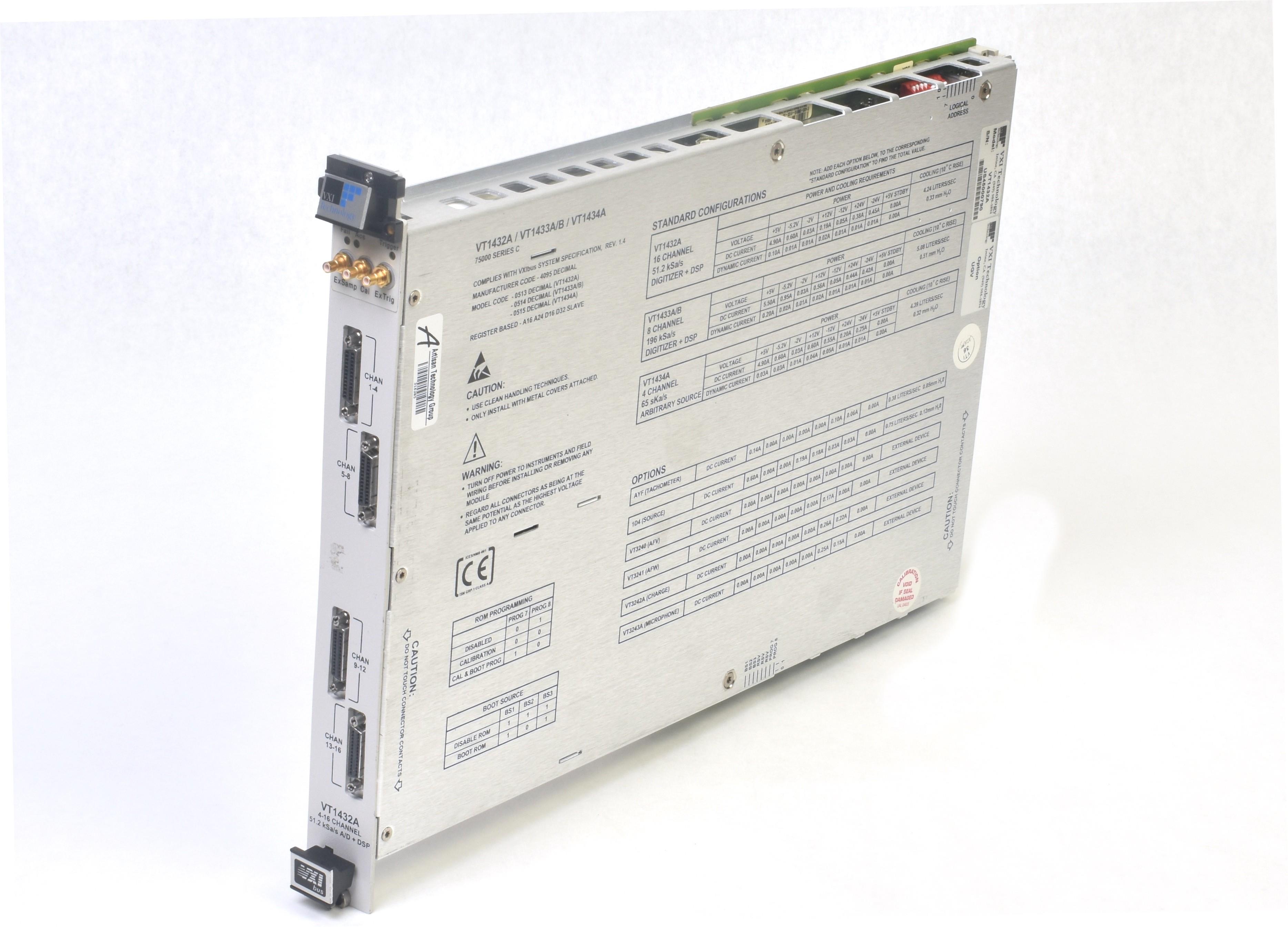 VXI Technology VT1432A 16-Channel, 102.4 kSa/s Digitizer Plus DSP (Option UGV)