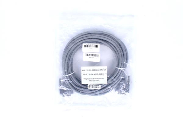 Amphenol CS-DSDMDB15MM-025 15-Pin Deluxe D-Sub Cable (25 Feet)