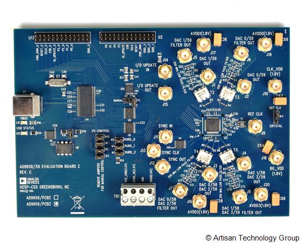 AD9959/PCBZ 4-Channel 500 MSPS DDS with 10-Bit DACs Evaluation