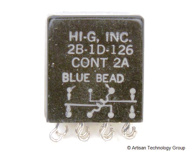 HI-G 2B-1D-126 Full Size Crystal CAN Relay