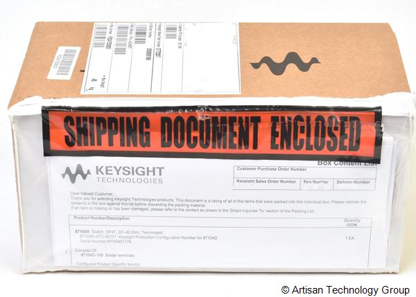 87104d 87104D Agilent (Multiport Coaxial Switch, DC to 40 GHz, SP4T) | ArtisanTG™