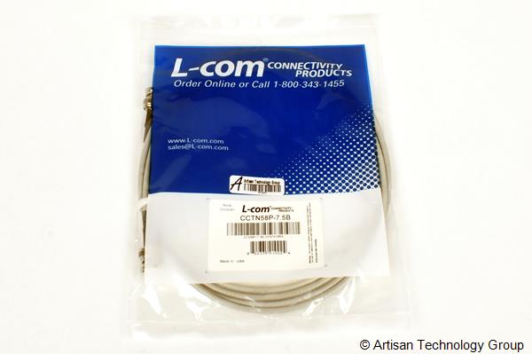 L-Com CCTN58P-7.5B RG58 ThinNet Plenum Coaxial Cable Assembly (7.5 ft)