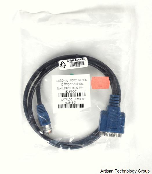 NI S8 Non-Isolated Serial Cable, 10Pos Modular Plug to DB-9 (1 Meter)