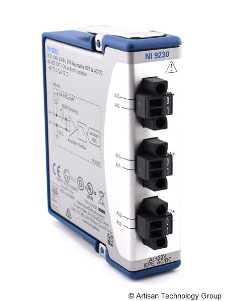 NI 9230 3-Channel C Series Sound and Vibration Input Module