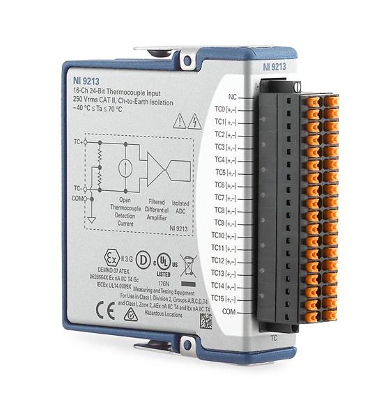 NI 9213 16 TC, High-Density Thermocouple Module