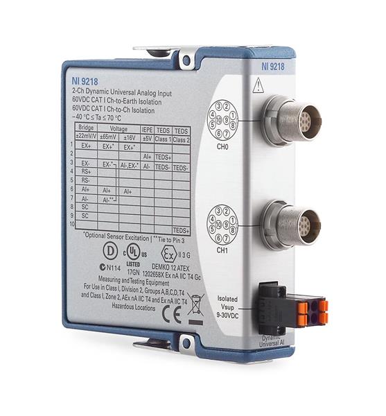 NI 9218 2-Channel C Series Universal Analog Input Module