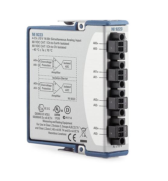 NI 9223 4-Channel 16-Bit Simultaneous Analog Input Module