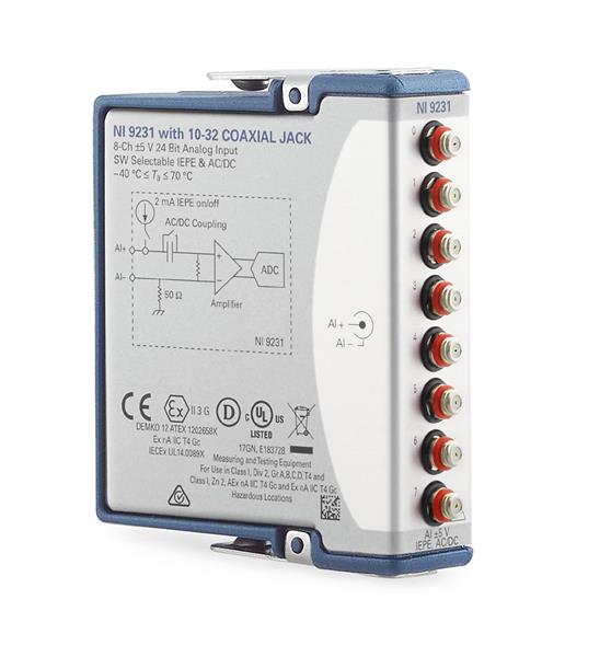 NI 9231 8-Channel C Series Sound and Vibration Input Module