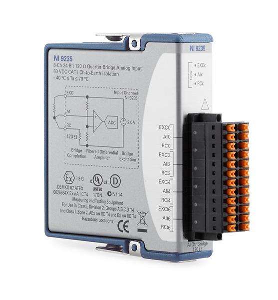 NI 9235 8-Channel C Series Strain/Bridge Input Module