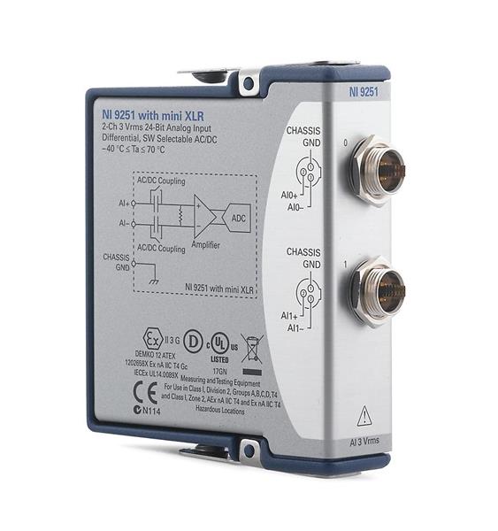 NI 9251 2-Channel C Series Voltage Input Module