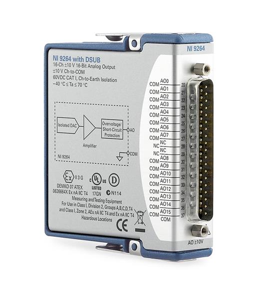 NI 9264 16-Channel Analog Output Module
