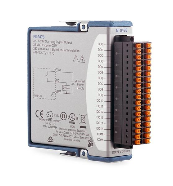 NI 9476 32-Channel Sourcing Digital Output Module (Spring Terminal or DSUB)