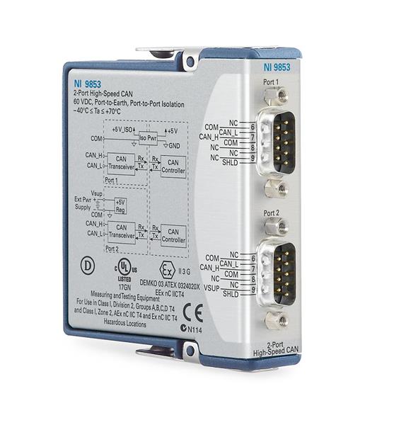 NI 9853 2-Port, High-Speed CAN Module