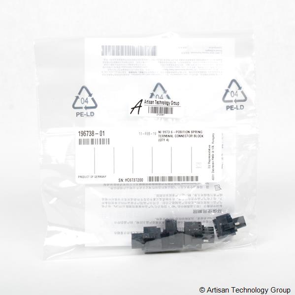 NI 9973 6-Position Single Spring Terminal Blocks (Qty 4)