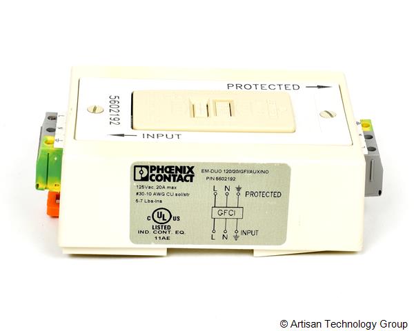Phoenix Contact EM-DUO 120/20/GFI/AUX/NO DIN Rail-Mounted Service Outlet