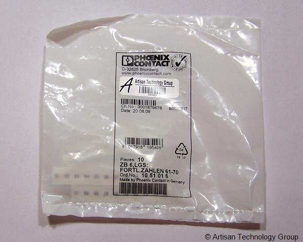 Phoenix Contact ZB 6,LGS:FORTL.ZAHLEN 61-70 Zack Marker Strip (Package of 10)
