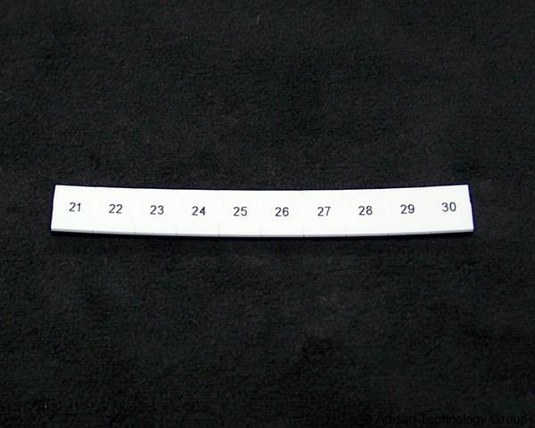Phoenix Contact ZB 8,LGS:FORTL.ZAHLEN 21-30 Zack Marker Strip (Package of 10)