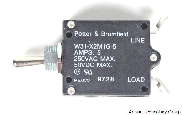 Potter and Brumfield W31-X2M1G-5 Thermal Circuit Breaker with Push/Pull Actuator