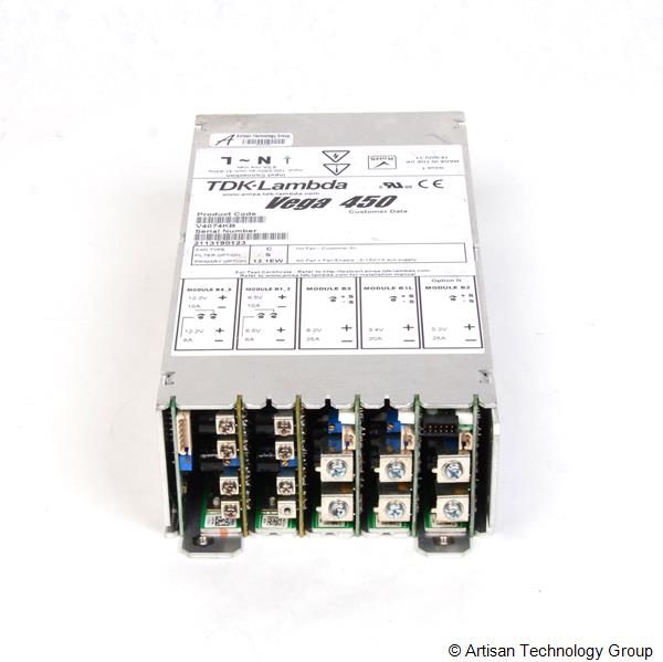 TDK-Lambda Vega 450 Multiple Output Modular Power Supply (12.2V/10A, 12.2V/6A, 6.5V/10A, 6.5V/6A, 8.2V/25A, 3.4V/20A, 5.2V/25A)