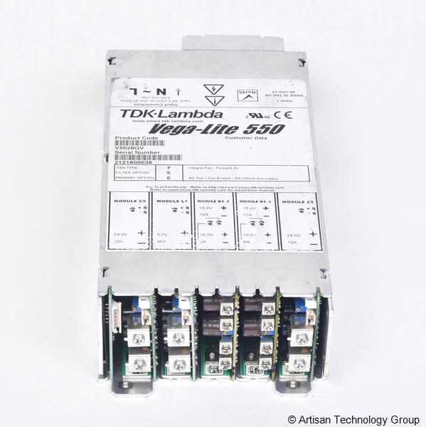 TDK-Lambda Vega-Lite 550 Multiple Output Modular Power Supply (24V/10A, 5V/35A, (2) 15V/10A, (2) 15V/6A, 24V/10A)
