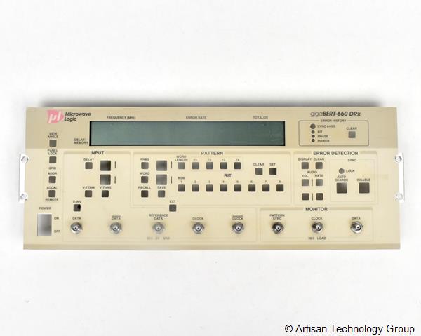 Microwave Logic  giga-BERT 660 DRx Front Panel Display