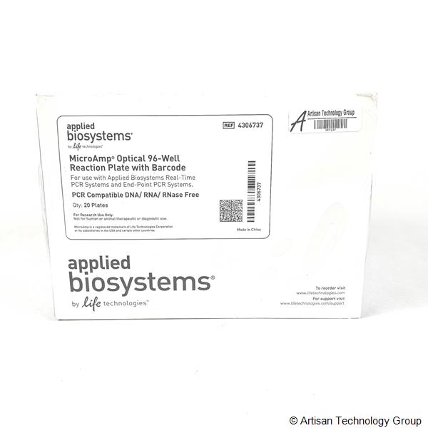 Applied Biosystems 4306737 MicroAmp Optical 96-Well Reaction Plate with Barcode (20 Plates)